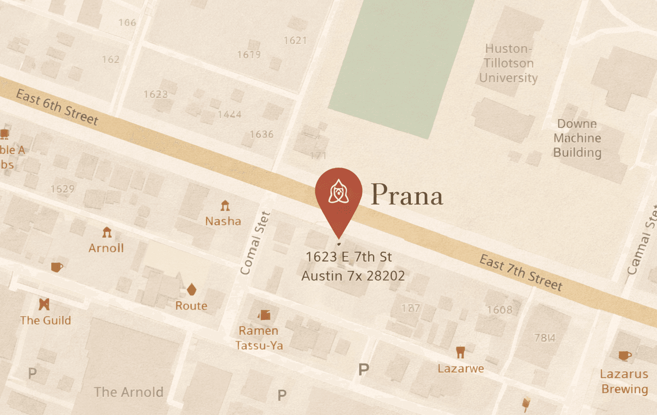 Map showing Prana Pilates & Yoga location